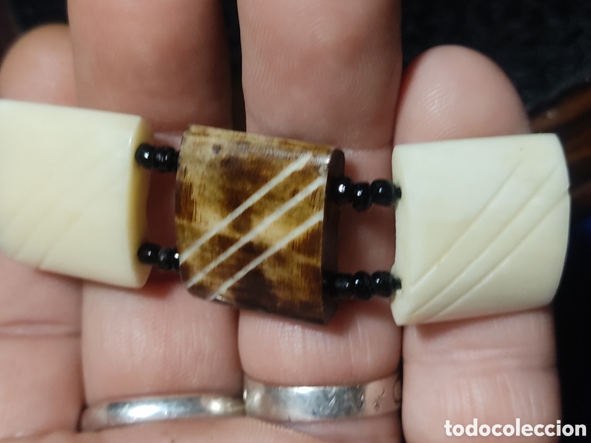 Joyeria: Pulsera de hueso.Vintage. - Foto 3