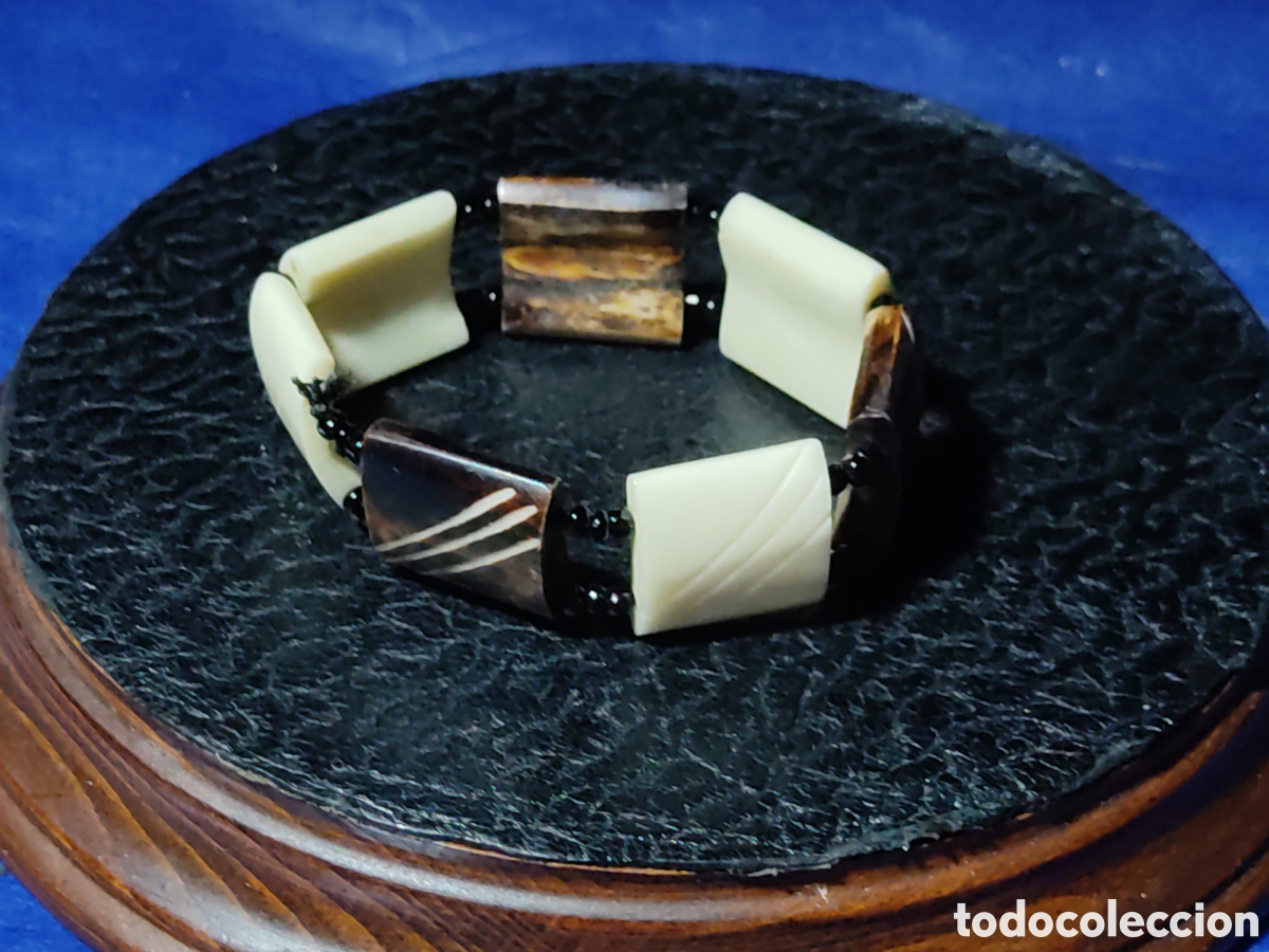 Joyeria: Pulsera de hueso.Vintage. - Foto 6