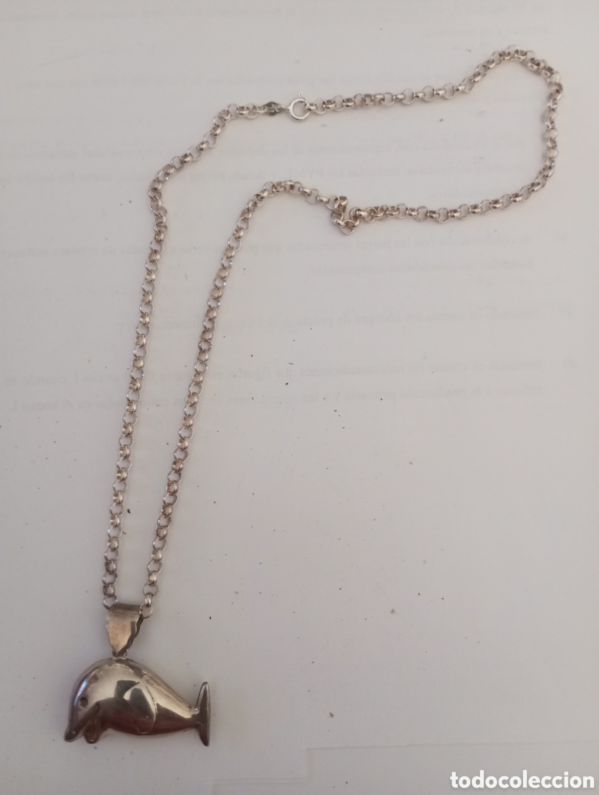 Joyeria: Cadena y delf&iacute;n En plata con contraste - Foto 1