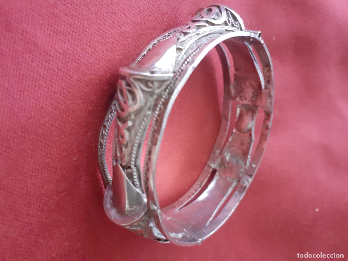 Joyeria: Pulsera antigua oriental de plata - Foto 2