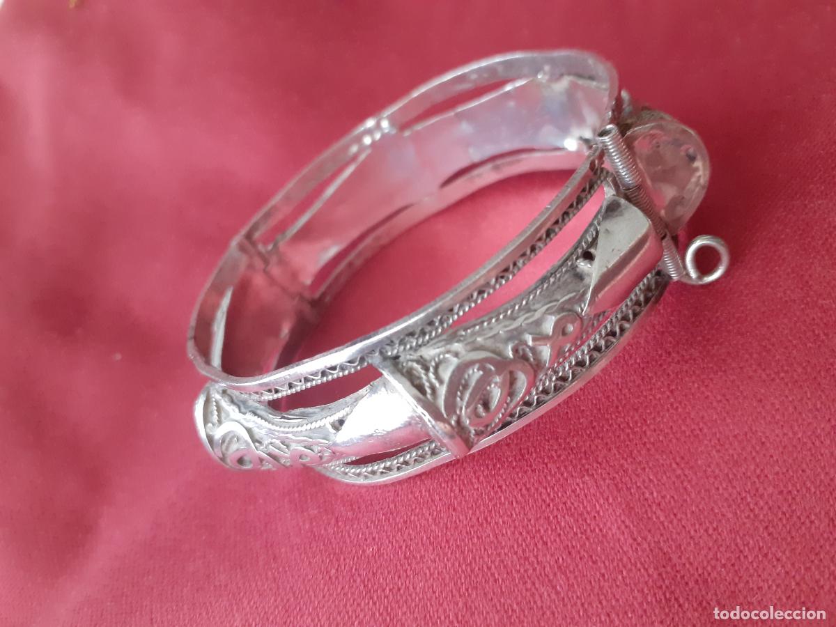 Joyeria: Pulsera antigua oriental de plata - Foto 4