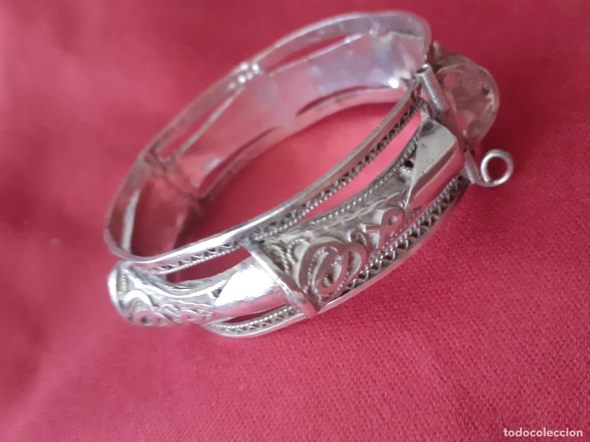 Joyeria: Pulsera antigua oriental de plata - Foto 5