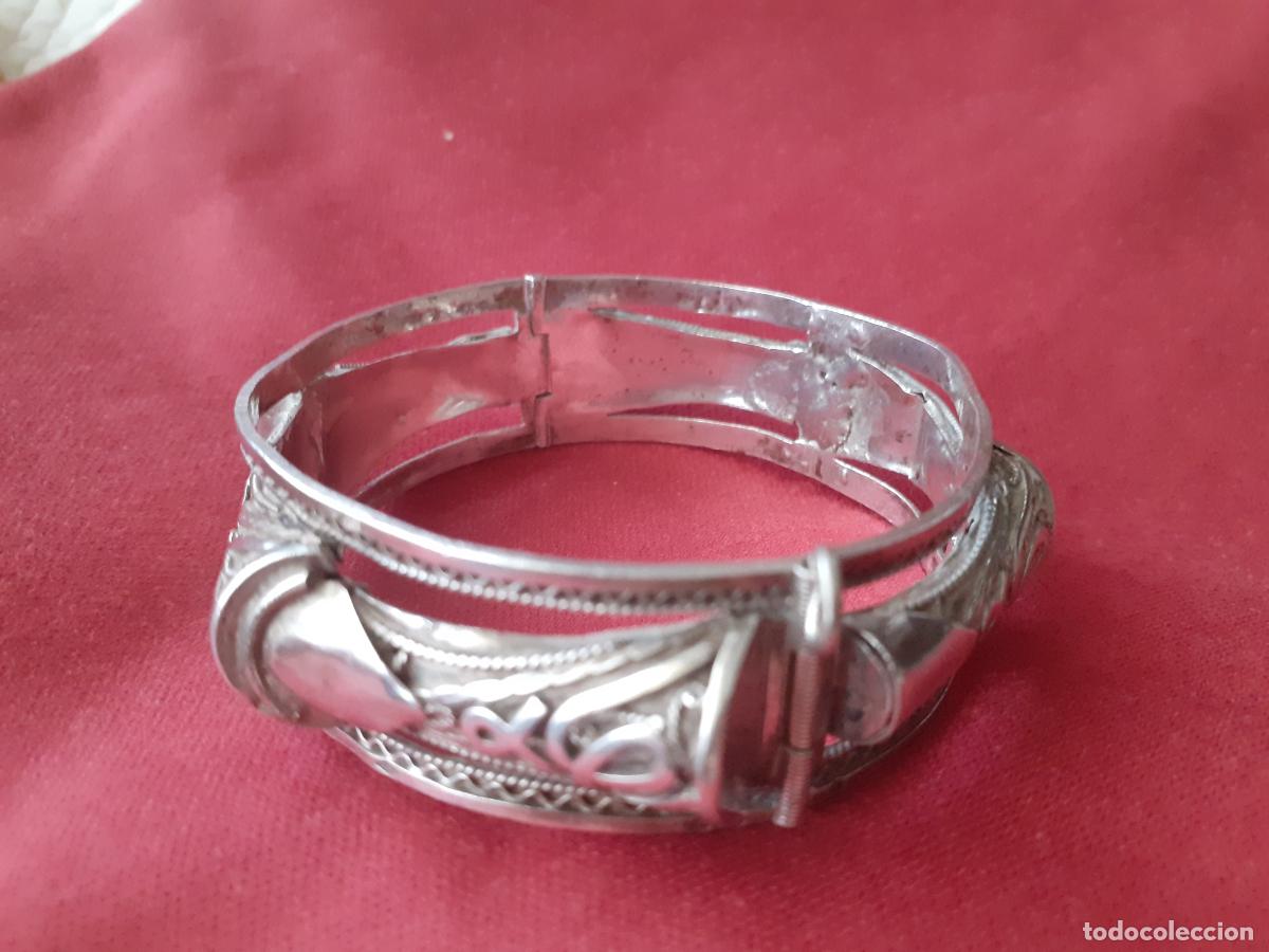 Joyeria: Pulsera antigua oriental de plata - Foto 7