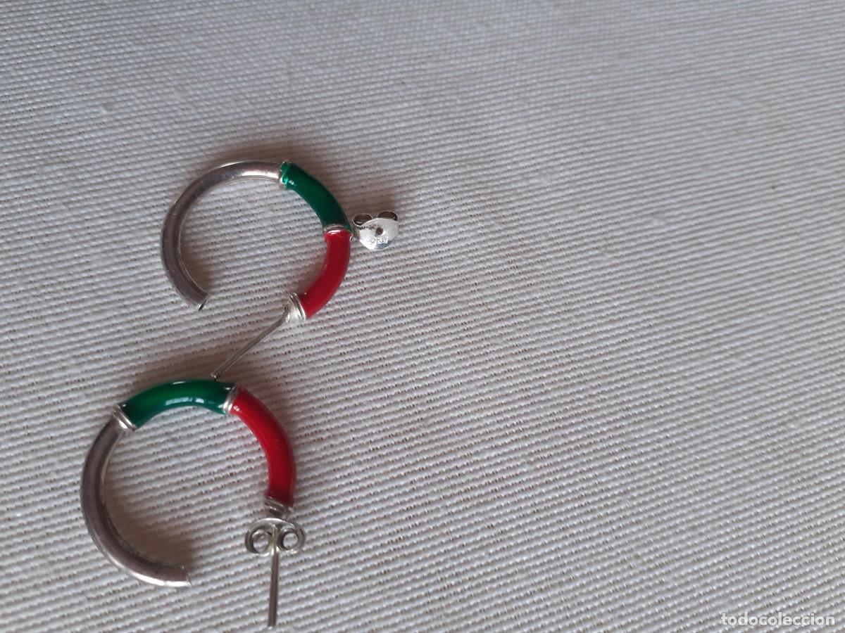 Joyeria: PENDIENTES DE PLATA Y ESMALTE 925 - Foto 5