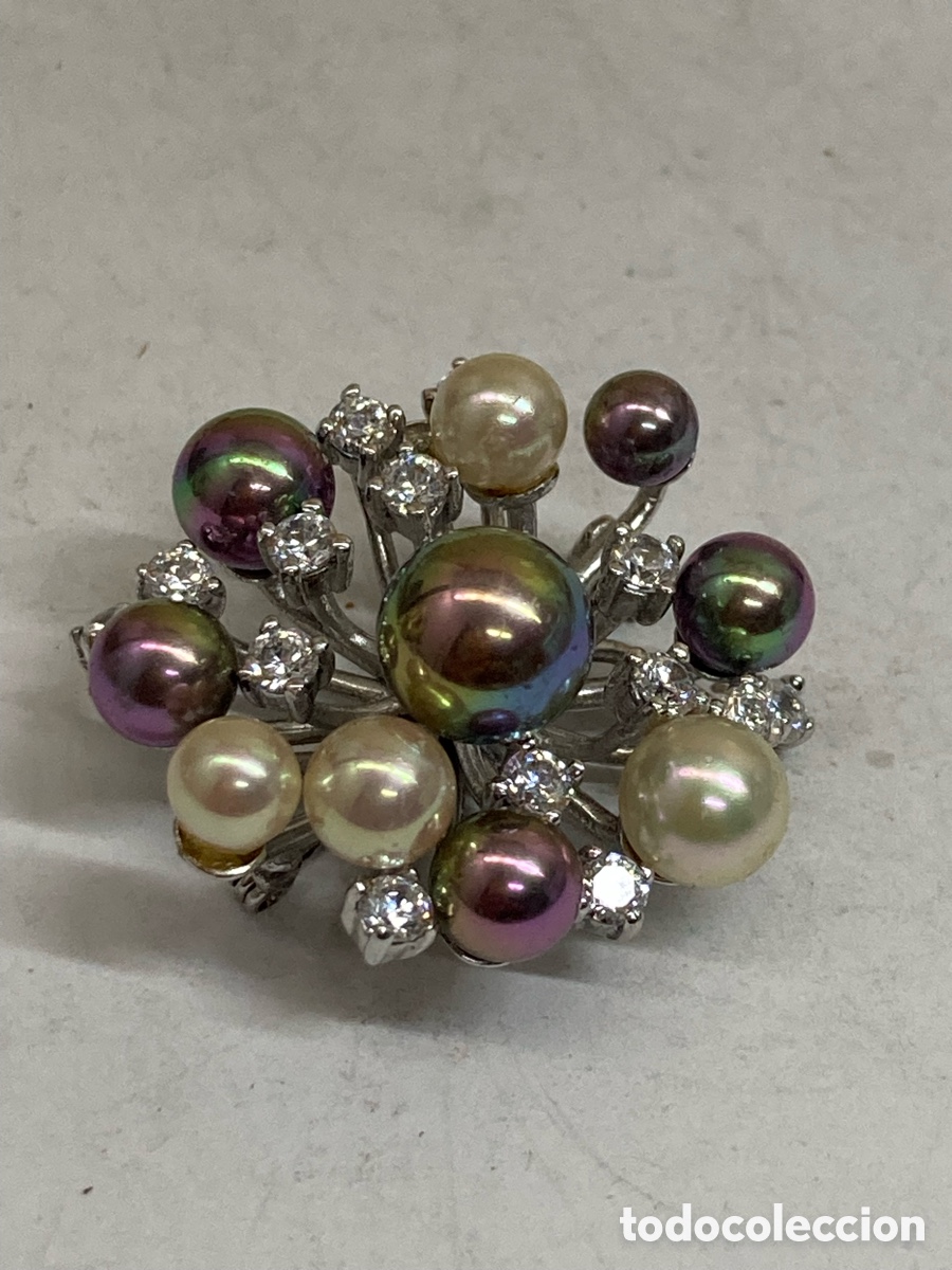 Joyeria: Broche de plata perlas B76 - Foto 1