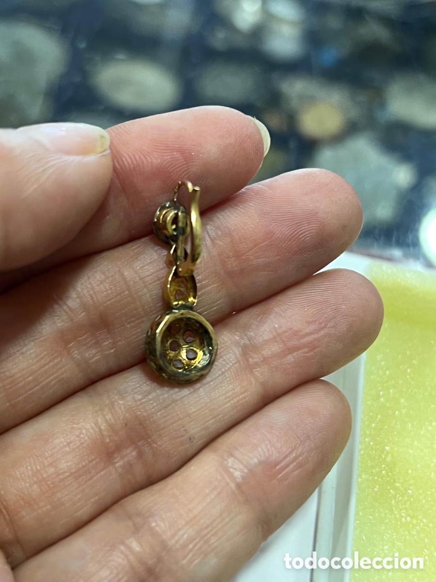 Joyeria: Bonitos pendientes antiguos oro de 18 klts - Foto 4