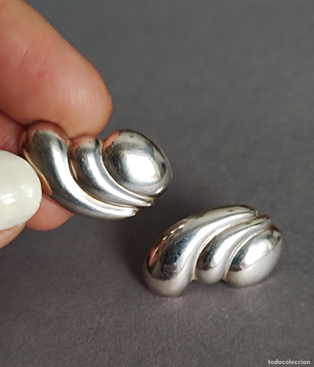 Joyeria: Pendientes de plata de ley, cierre de presi&oacute;n. - Foto 5