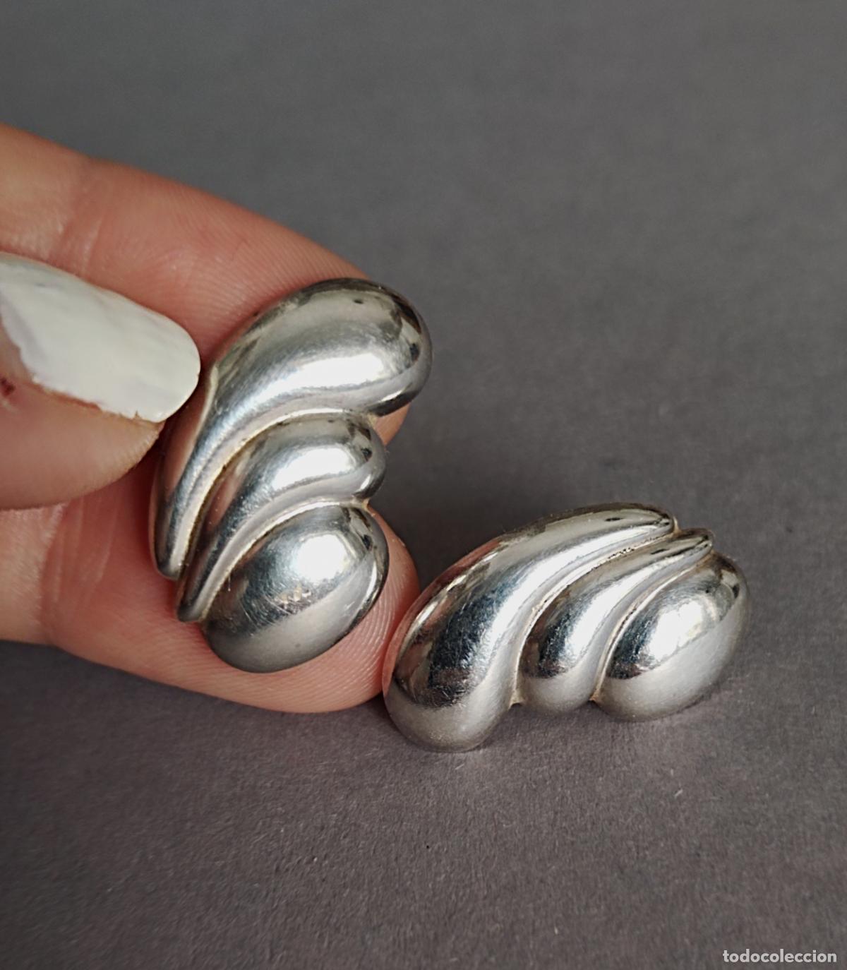 Joyeria: Pendientes de plata de ley, cierre de presi&oacute;n. - Foto 1