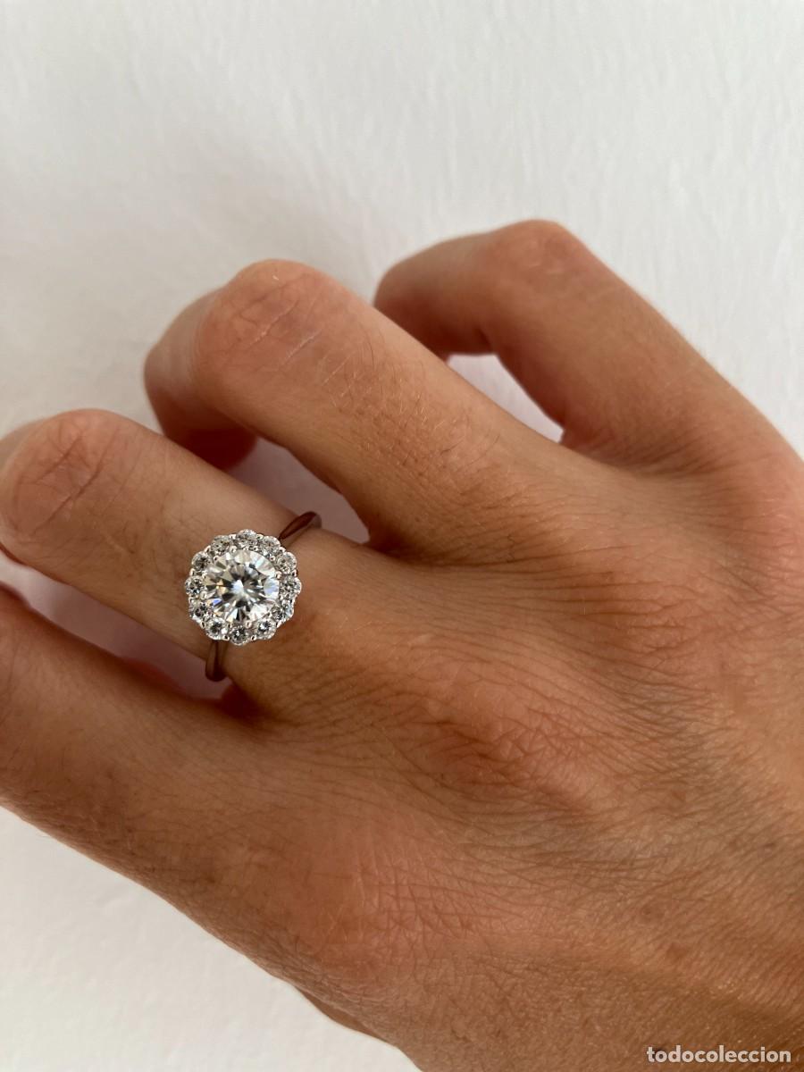 Joyeria: Anillo Mossainita (Efecto Diamante) Plata 925m - Foto 3