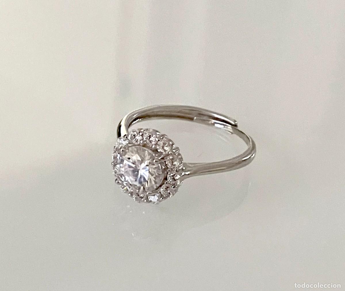 Joyeria: Anillo Mossainita (Efecto Diamante) Plata 925m - Foto 4