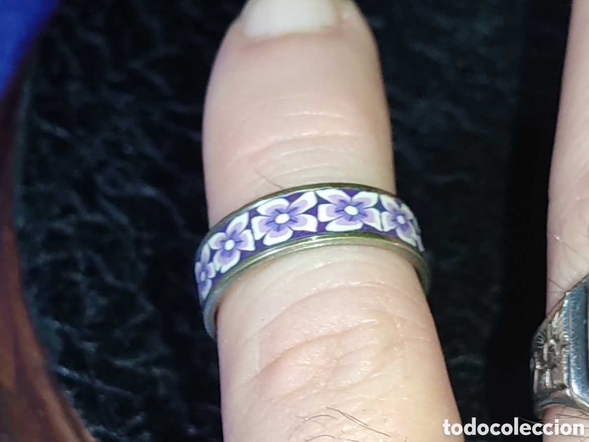 Joyeria: Anillo Vintage de metal plateado. - Foto 5
