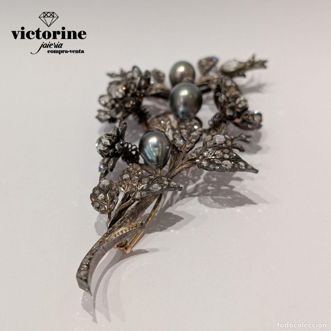 Joyeria: Broche floral en tembladera. Finales del S.XIX - Foto 3