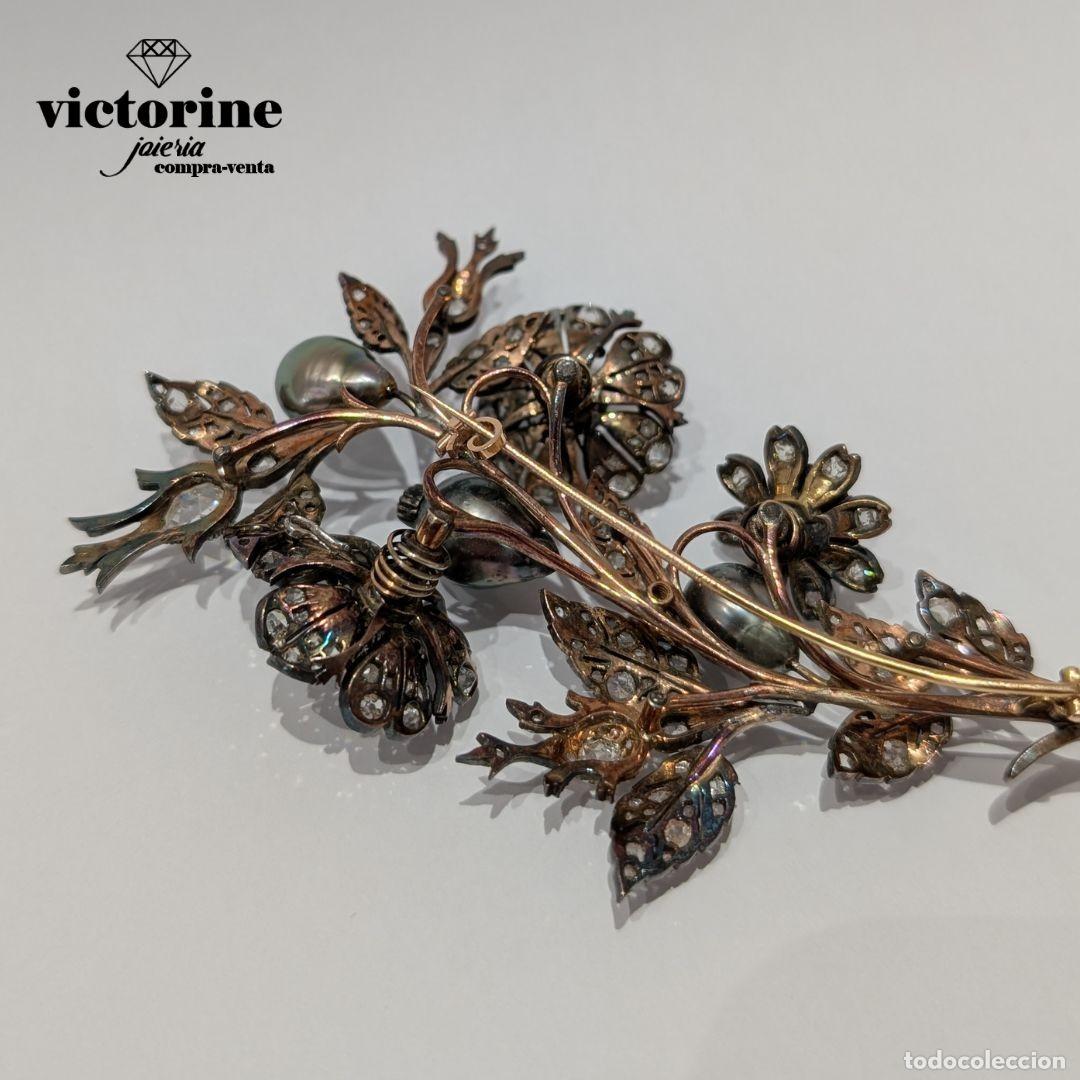 Joyeria: Broche floral en tembladera. Finales del S.XIX - Foto 4