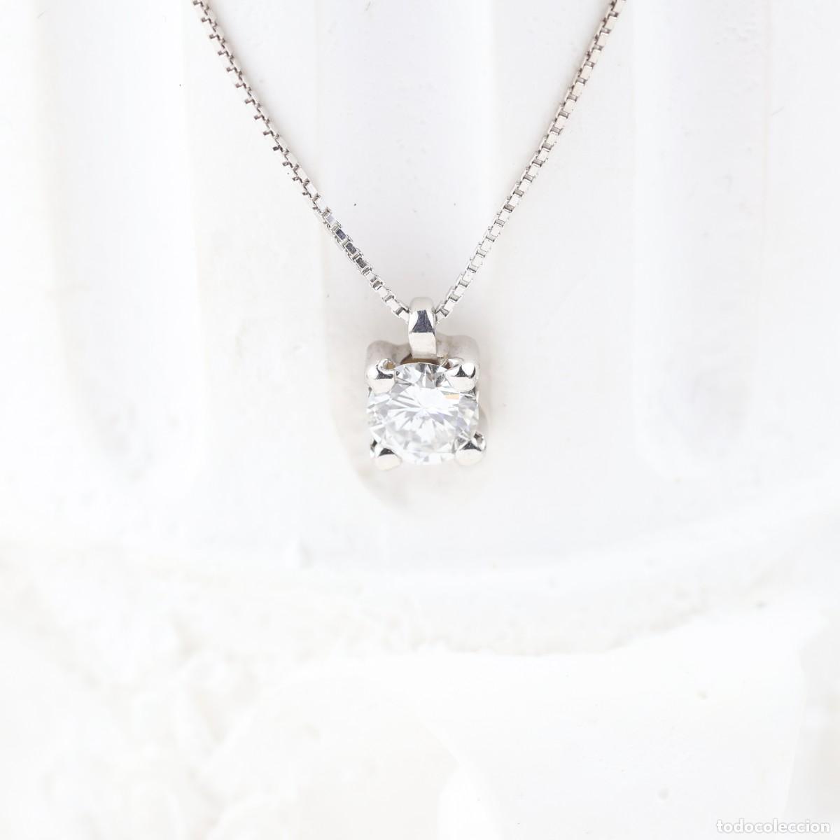 Joyeria: Gargantilla oro blanco con diamante - Foto 1