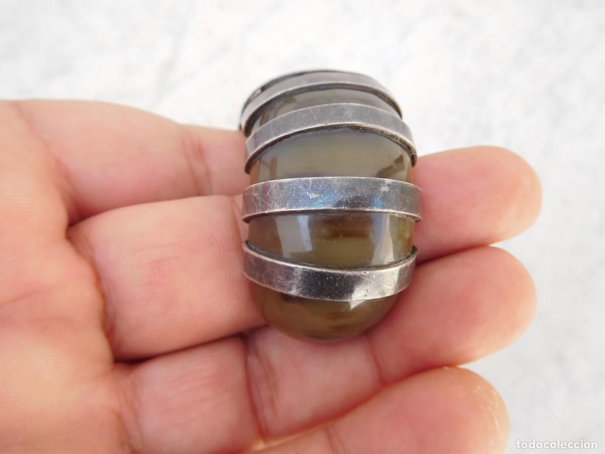 Joyeria: Pulsera antigua de cuerno y plata - Foto 4