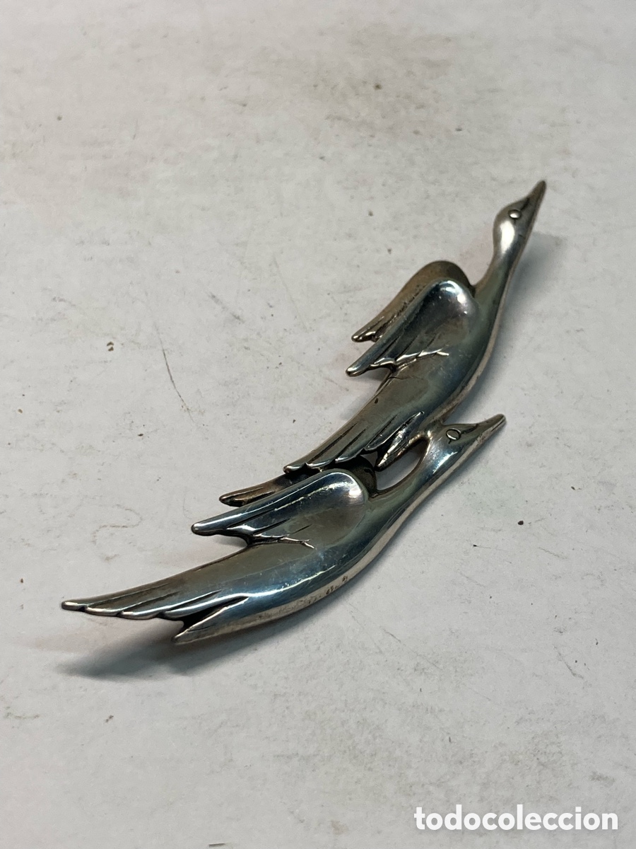 Joyeria: Broche de plata con aves B165 - Foto 1
