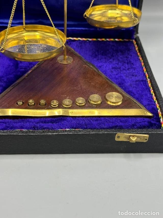 Joyeria: + ESTUCHE CON BALANZA QUILATERA COMPLETA CON TODOS LOS PESOS - Foto 2