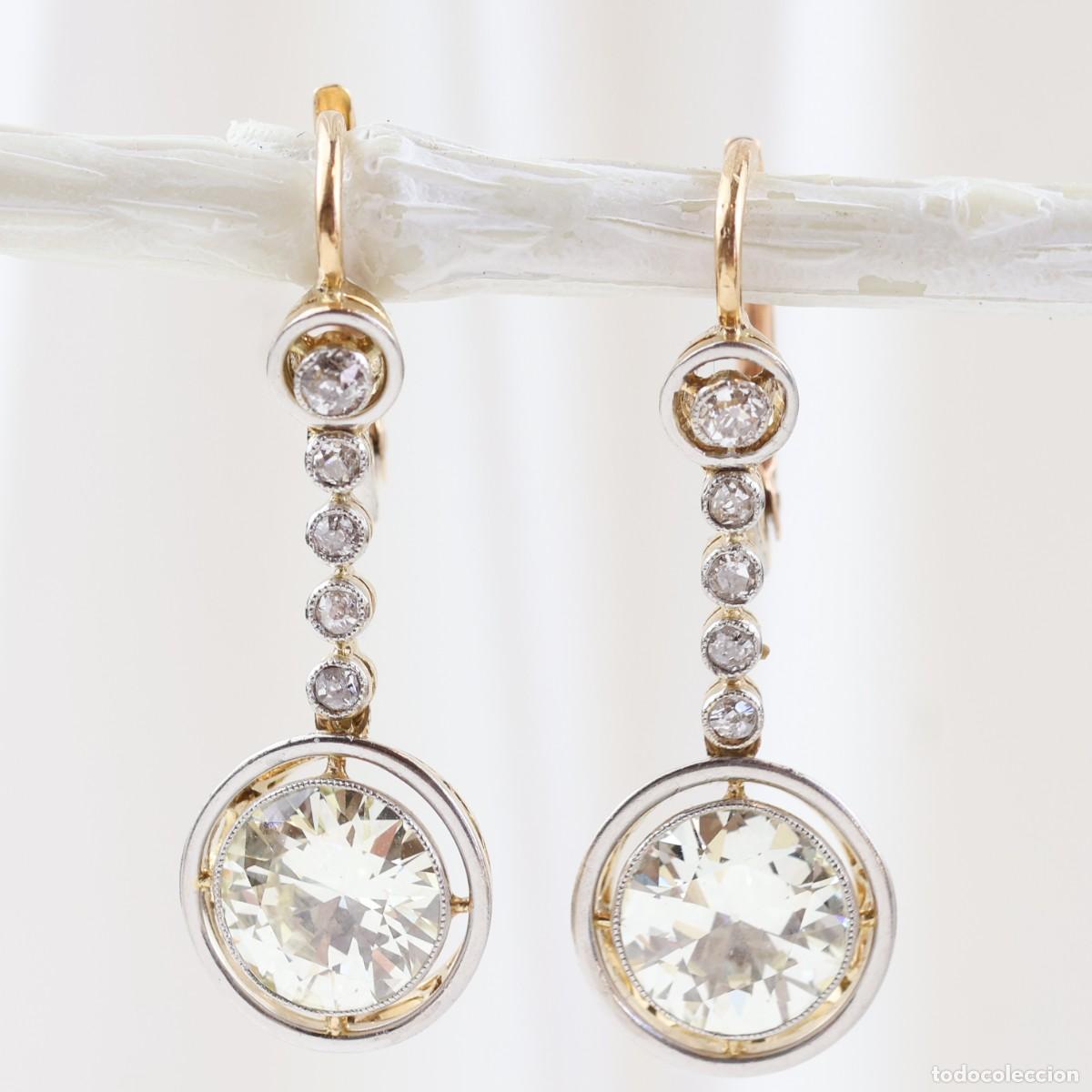 Joyeria: Pendientes vintage con diamantes - Foto 1