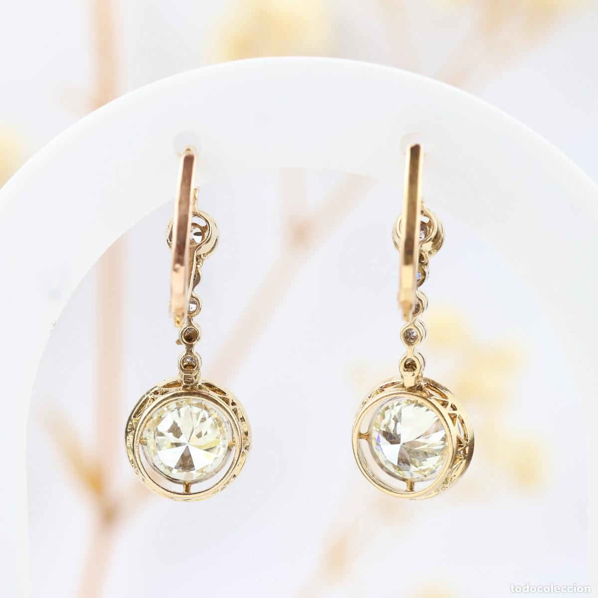 Joyeria: Pendientes vintage con diamantes - Foto 3