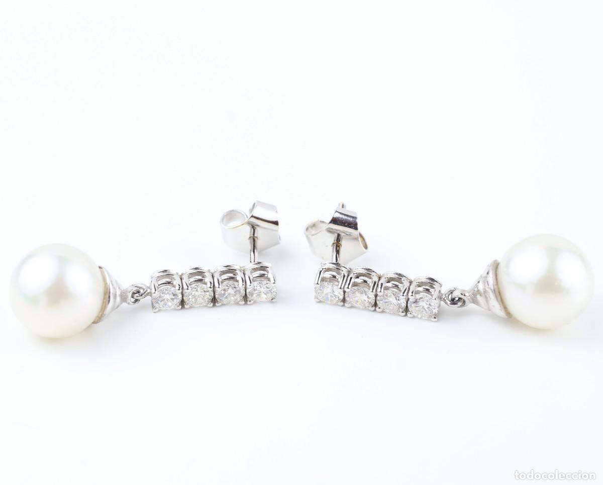 Joyeria: Pendientes vintage con diamantes y perlas - Foto 6