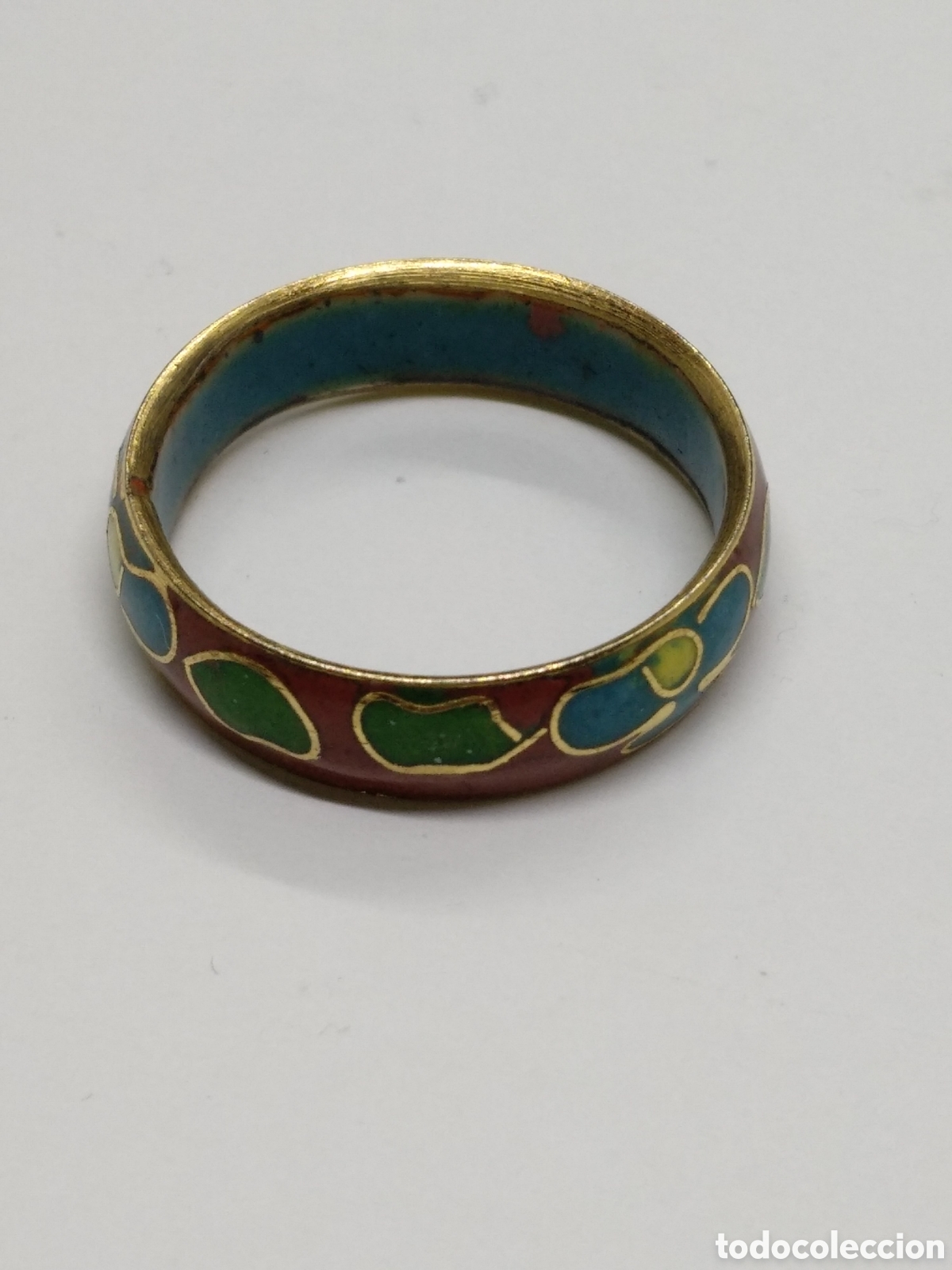 Joyeria: Anillo Vintage de cloisonne esmalte. - Foto 4