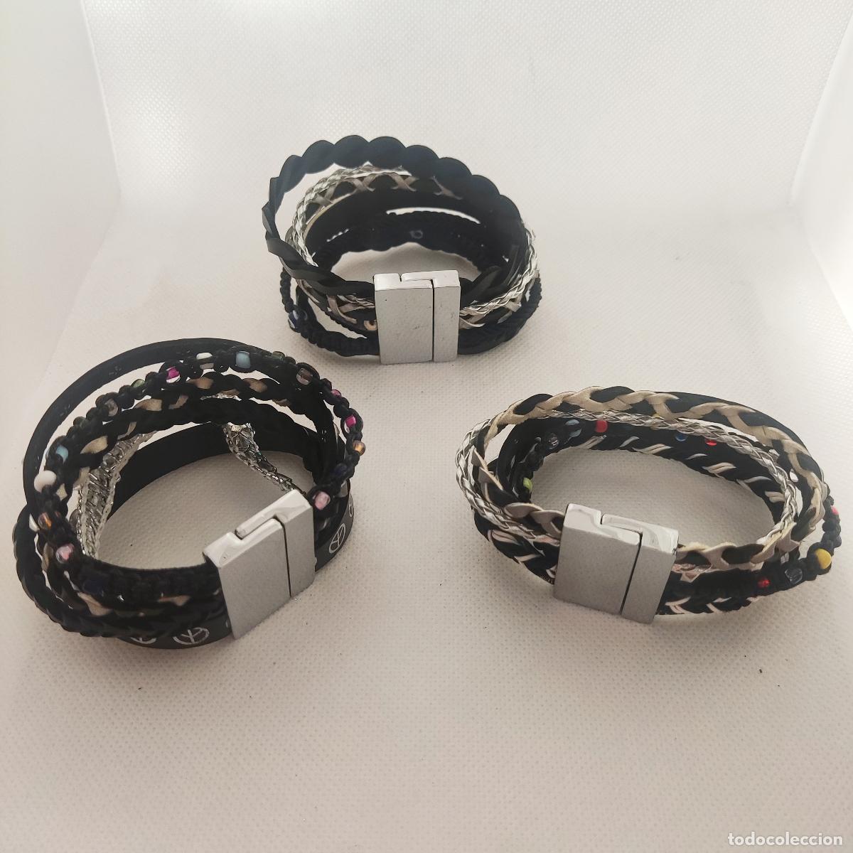 Joyeria: Lote 3 Pulseras. Cierre Ancho Magn&eacute;tico - Foto 1