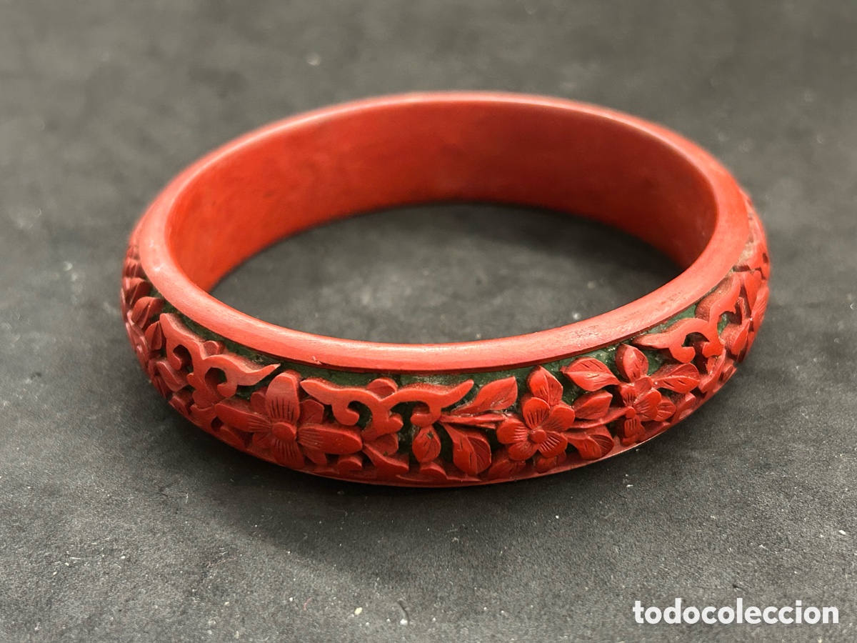 Joyeria: Brazalete floral de laca china - Foto 1
