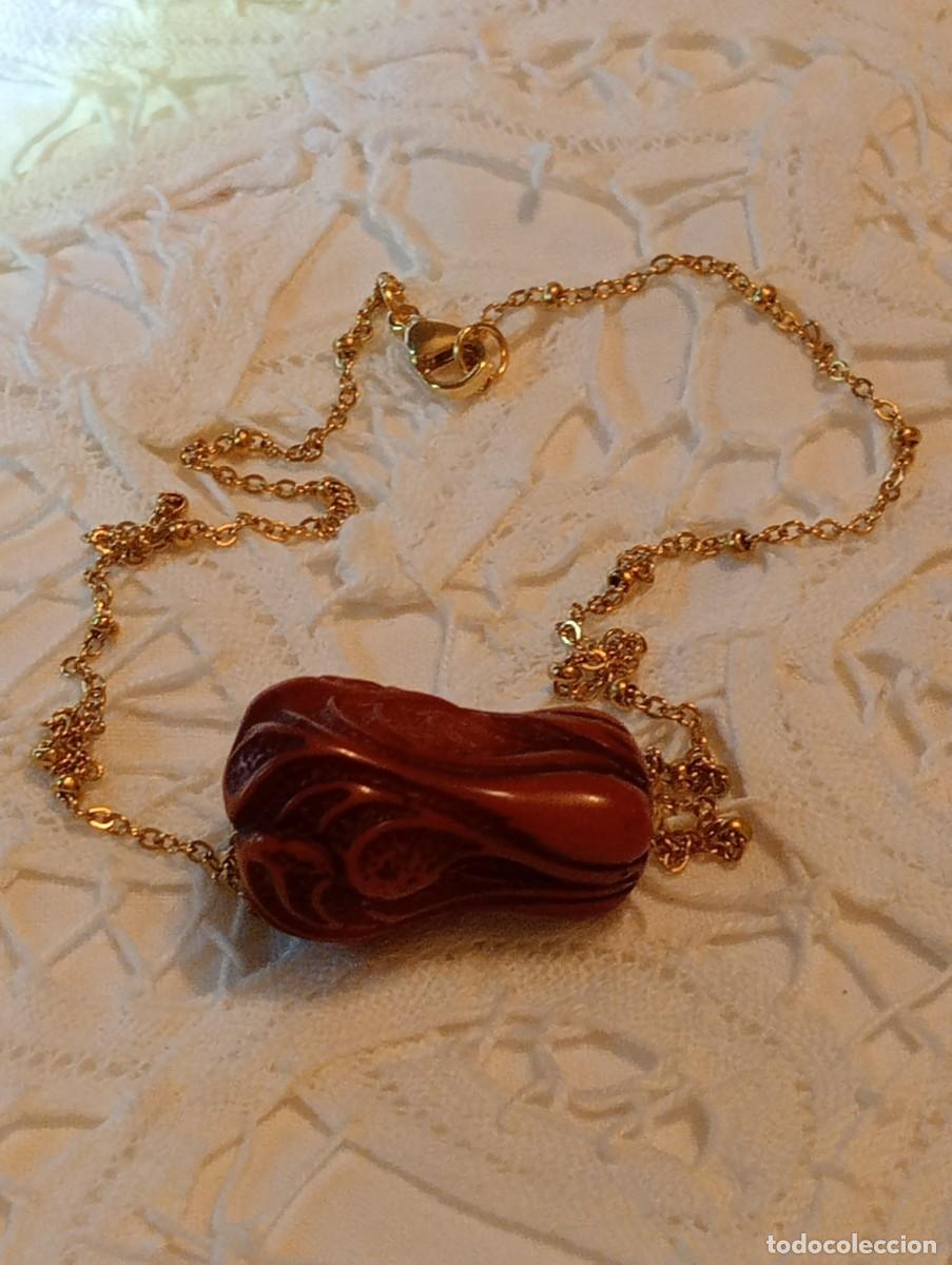 Joyeria: GARGANTILLA DE &Aacute;MBAR ANTIGUO Y ORO (SIN USAR) - Foto 2