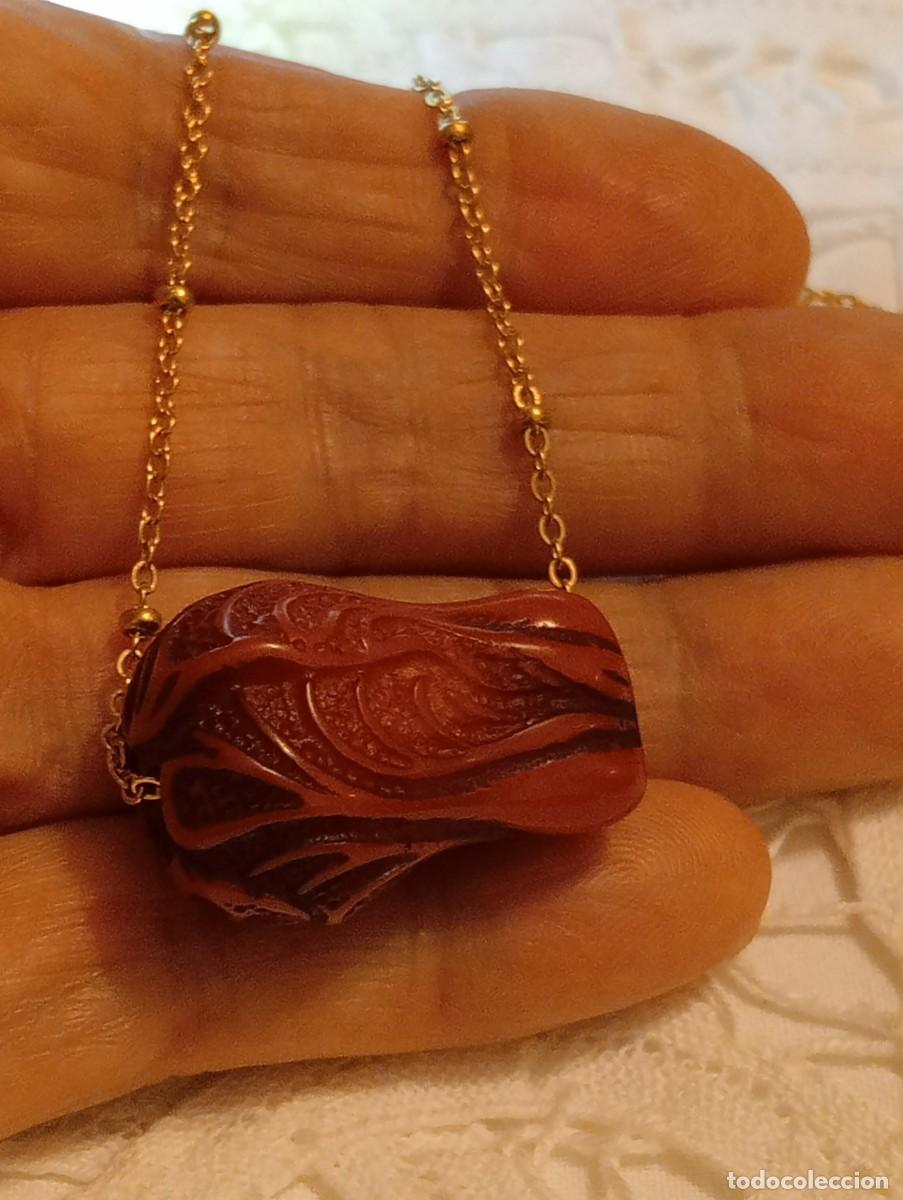 Joyeria: GARGANTILLA DE &Aacute;MBAR ANTIGUO Y ORO (SIN USAR) - Foto 3