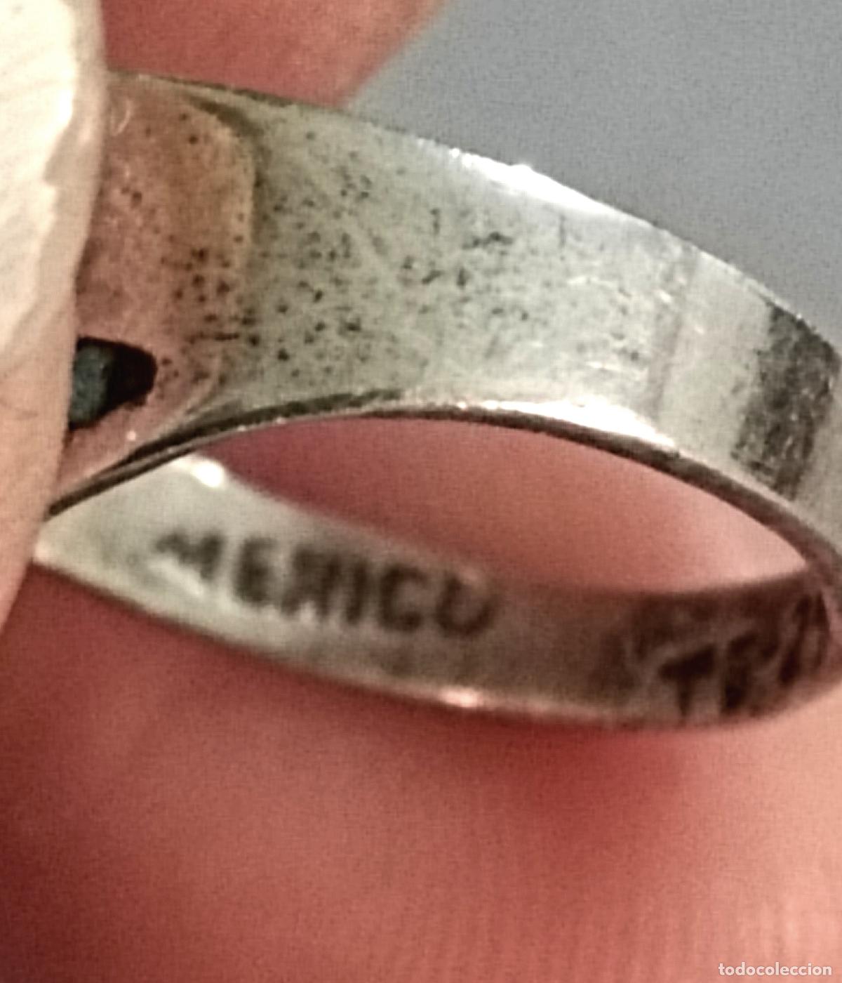 Joyeria: Anillo de plata de ley contrastada con mariposas azules. - Foto 5