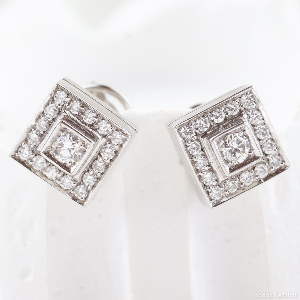 Joyeria: Pendientes oro blanco con brillantes - Foto 1