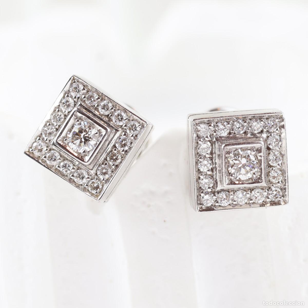 Joyeria: Pendientes oro blanco con brillantes - Foto 2
