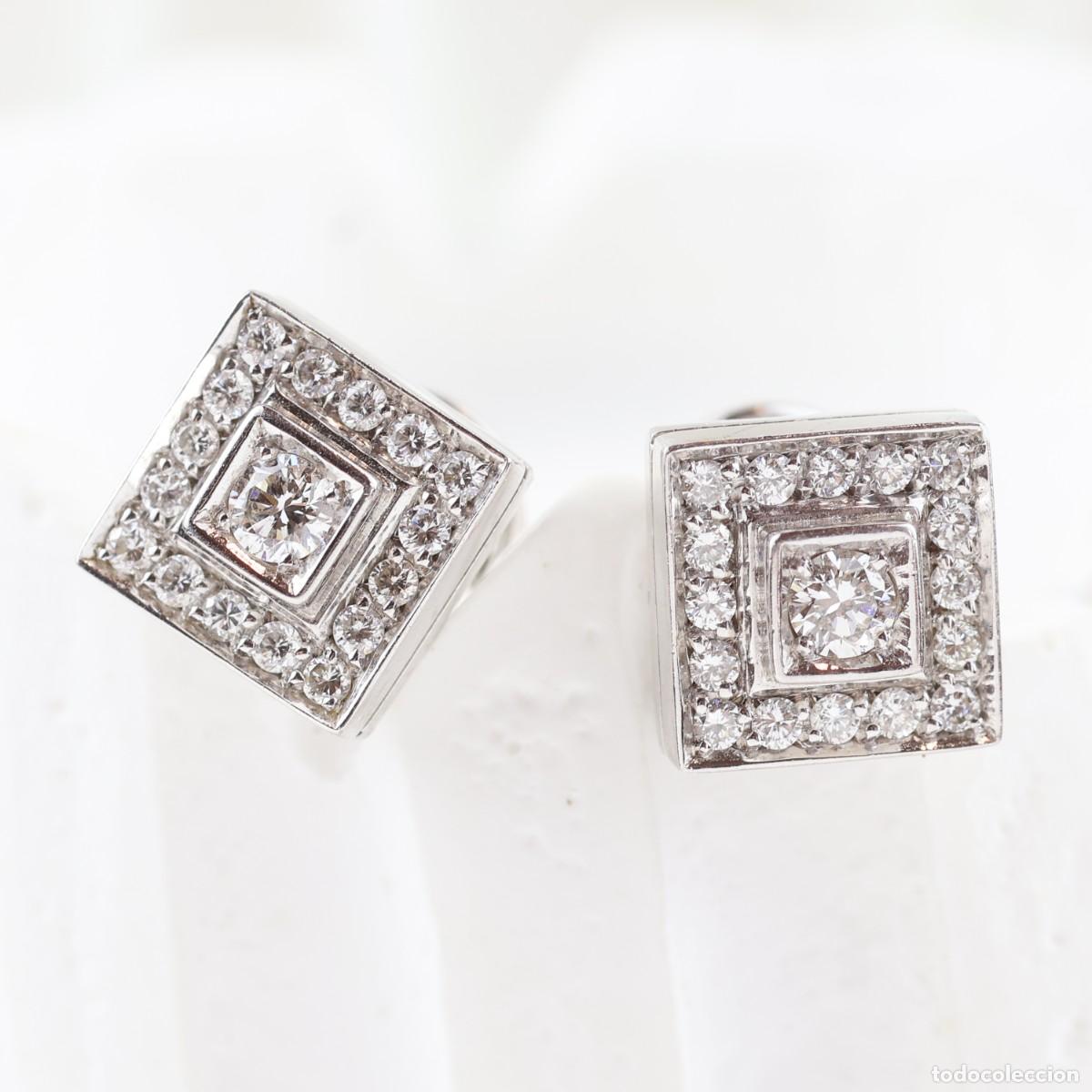 Joyeria: Pendientes oro blanco con brillantes - Foto 3