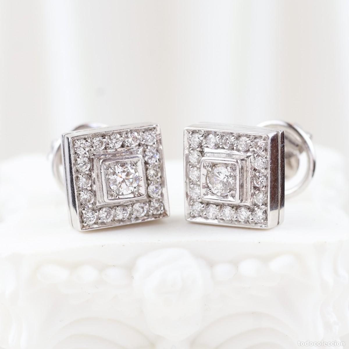 Joyeria: Pendientes oro blanco con brillantes - Foto 4