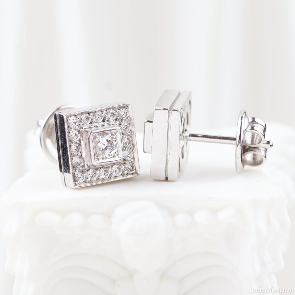 Joyeria: Pendientes oro blanco con brillantes - Foto 5