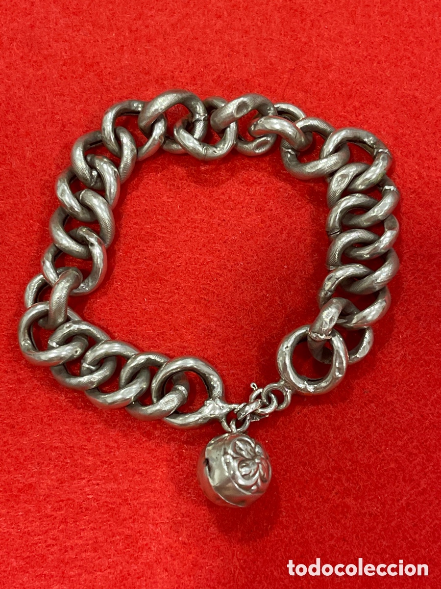 Joyeria: Bonita pulsera de eslabones en plata de ley. - Foto 1