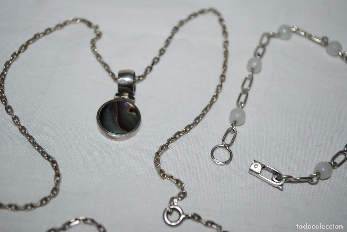 Joyeria: CADENA CON COLGANTE Y PULSERA DE PLATA . - Foto 2