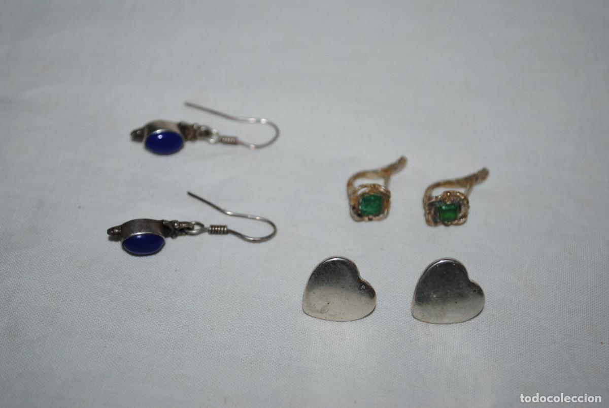Joyeria: PENDIENTES DE PLATA TRES PARES . - Foto 3