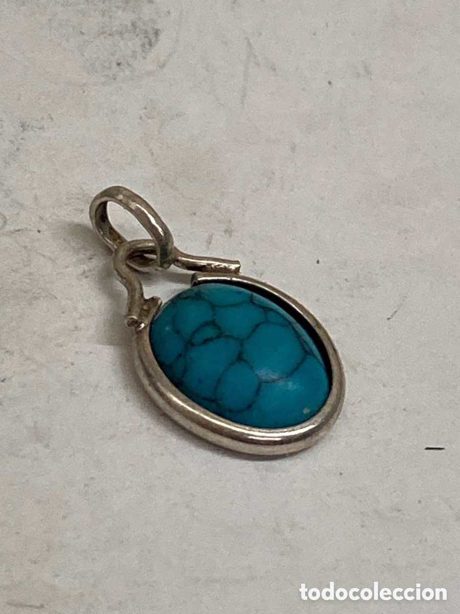 Joyeria: Colgante de plata y turquesa C335 - Foto 1