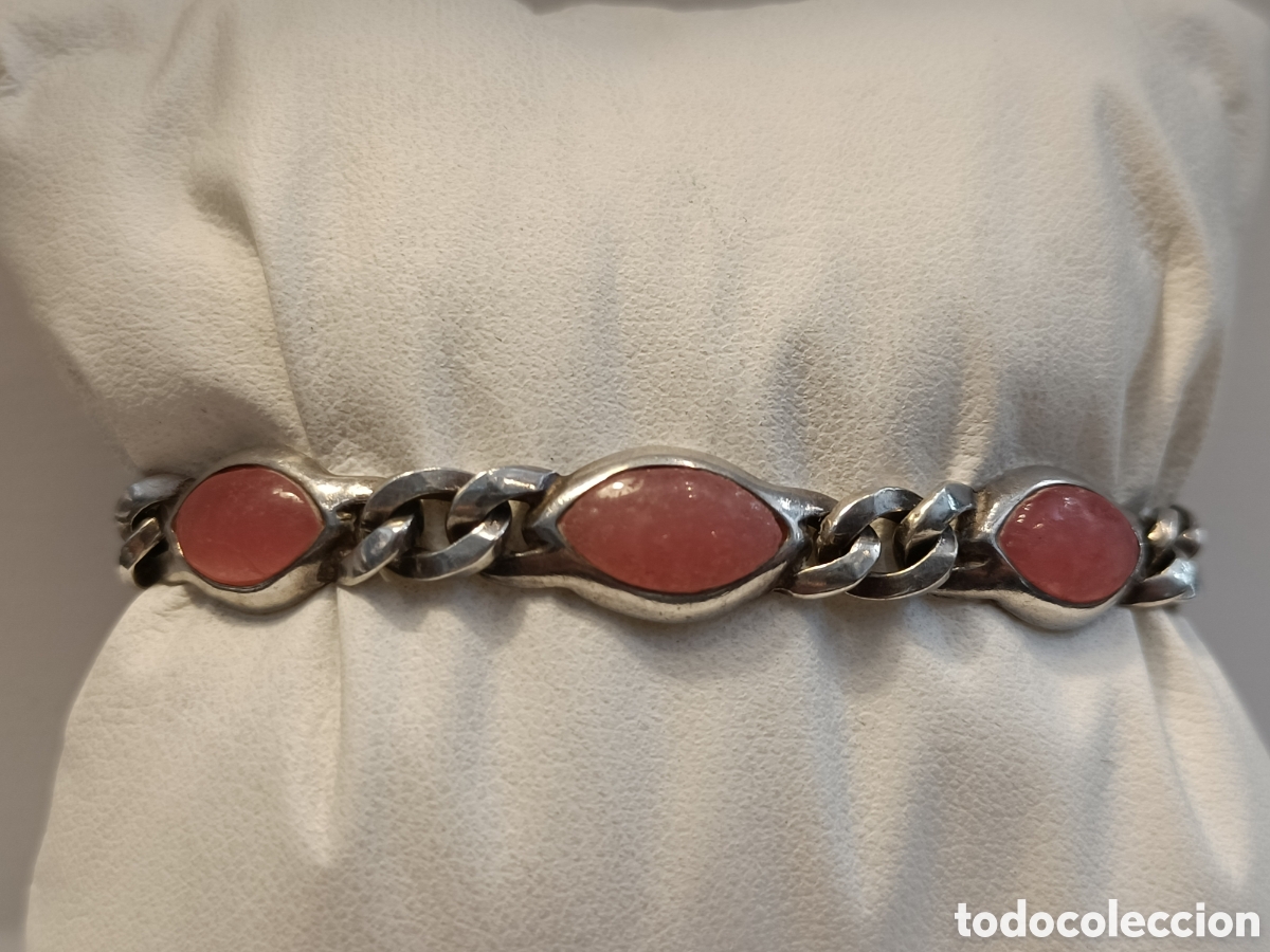 Joyeria: Pulsera de plata y rodocrosita. - Foto 8