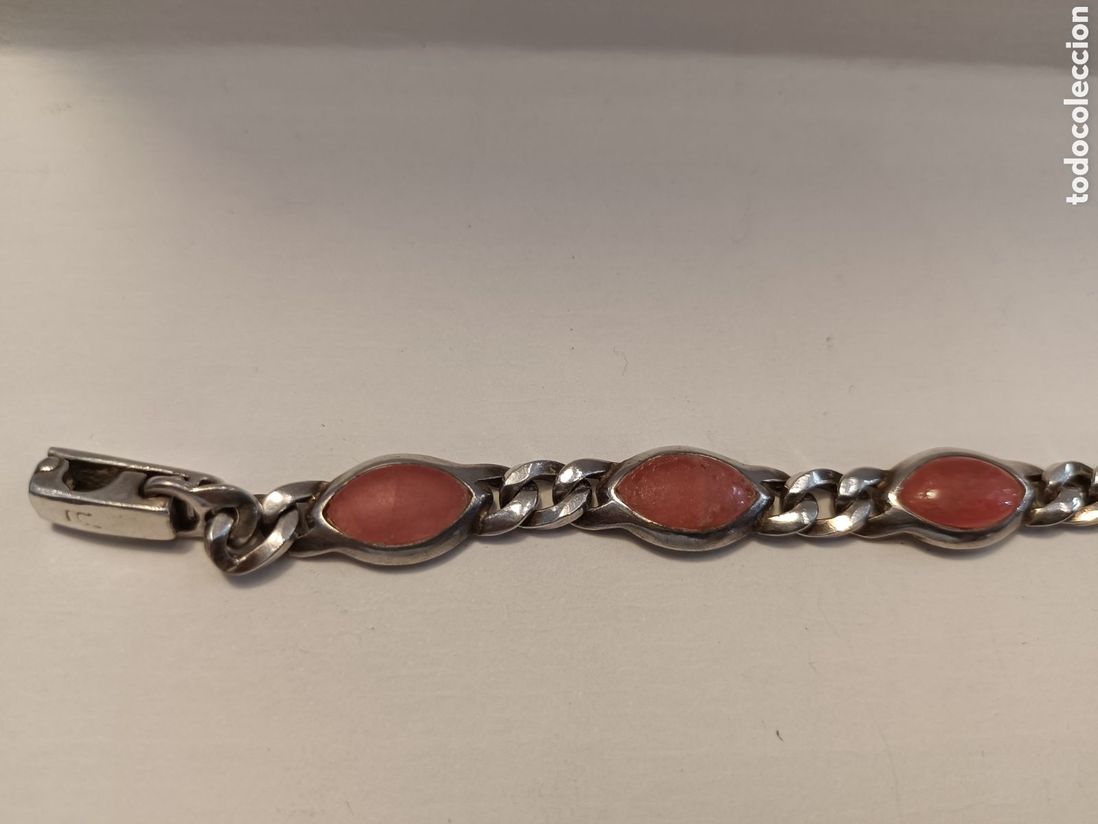 Joyeria: Pulsera de plata y rodocrosita. - Foto 1