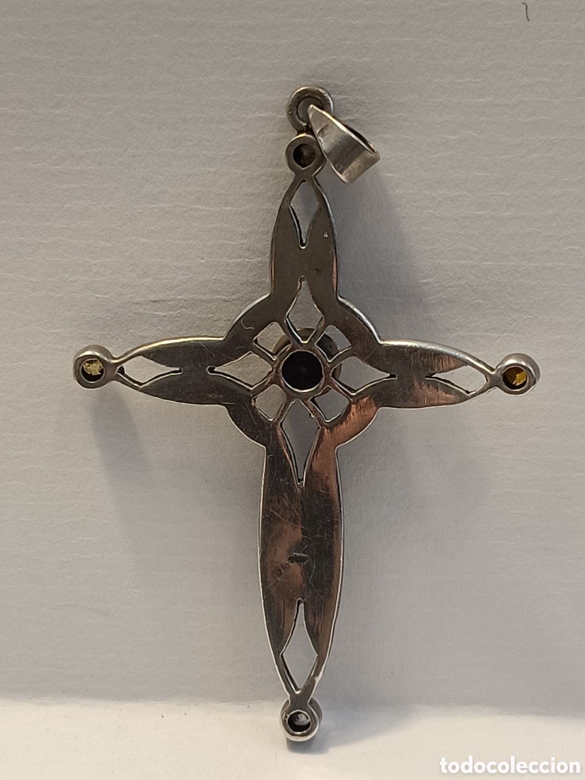 Joyeria: Cruz de plata y piedras de color. - Foto 7
