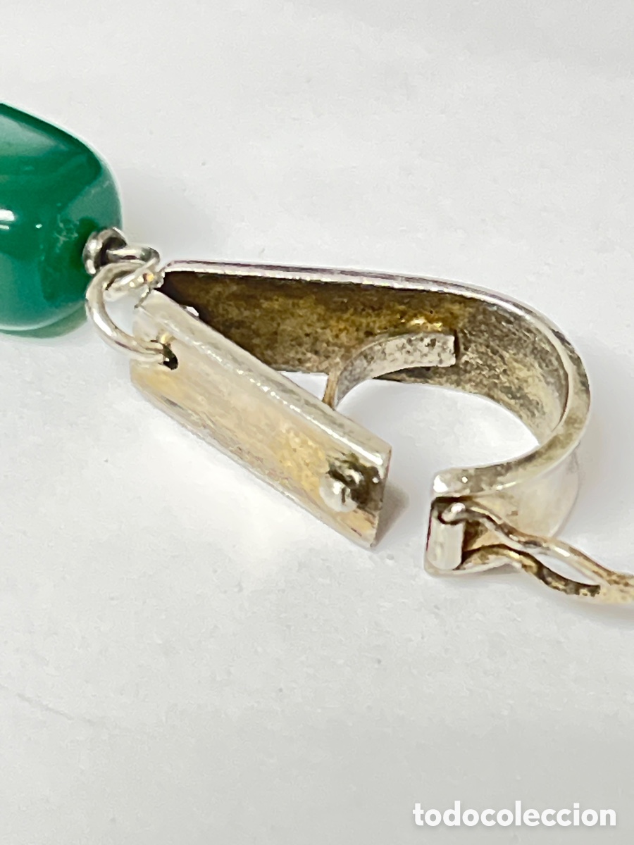 Joyeria: Pulsera de plata y &aacute;gata verde /Pul95 - Foto 5