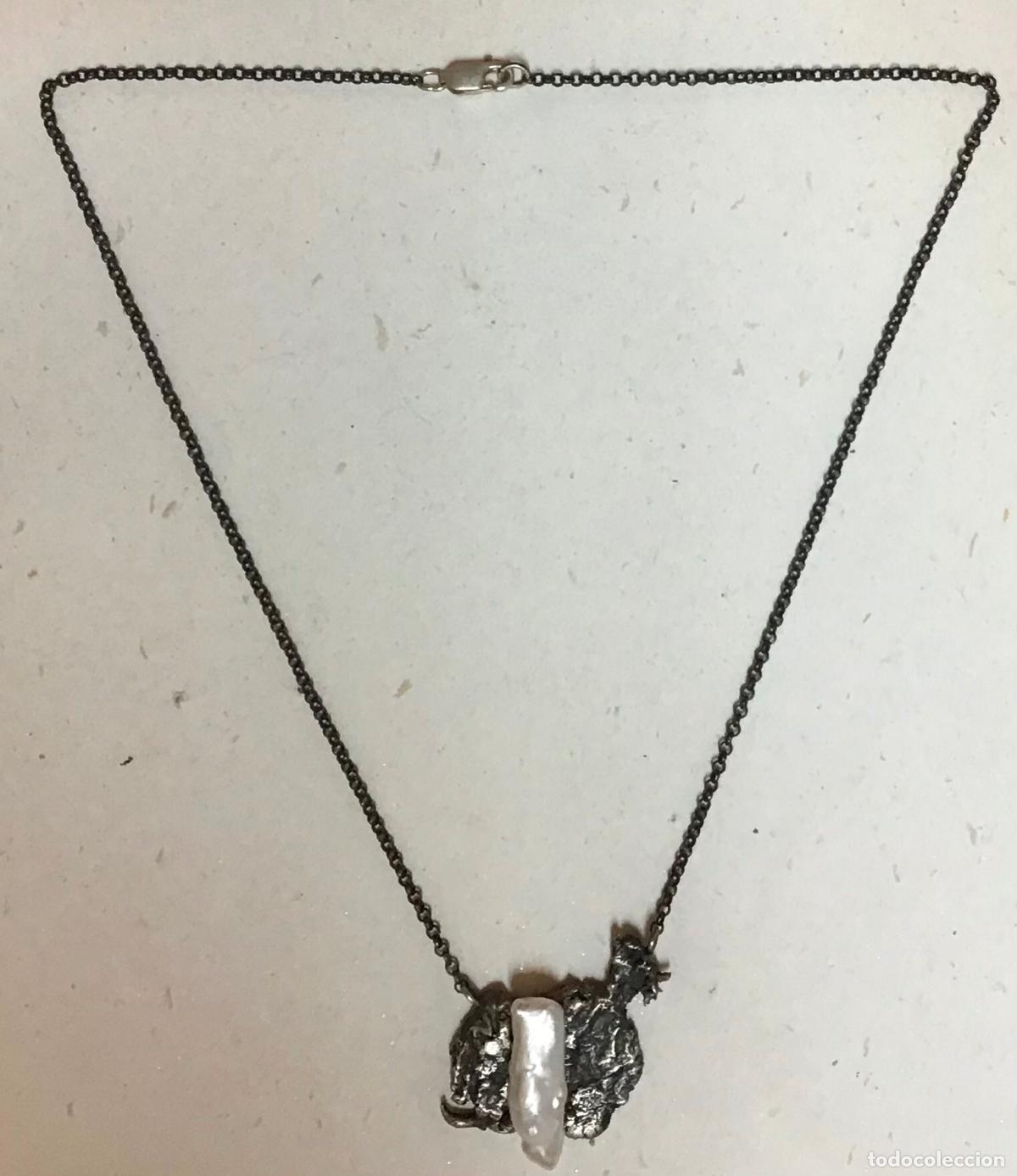 Joyeria: COLLAR DE PLATA OXIDADA CON PERLA - Foto 2