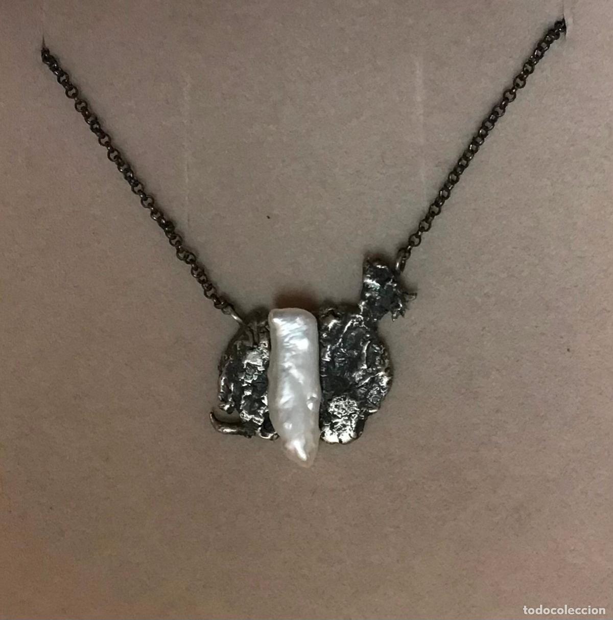 Joyeria: COLLAR DE PLATA OXIDADA CON PERLA - Foto 1