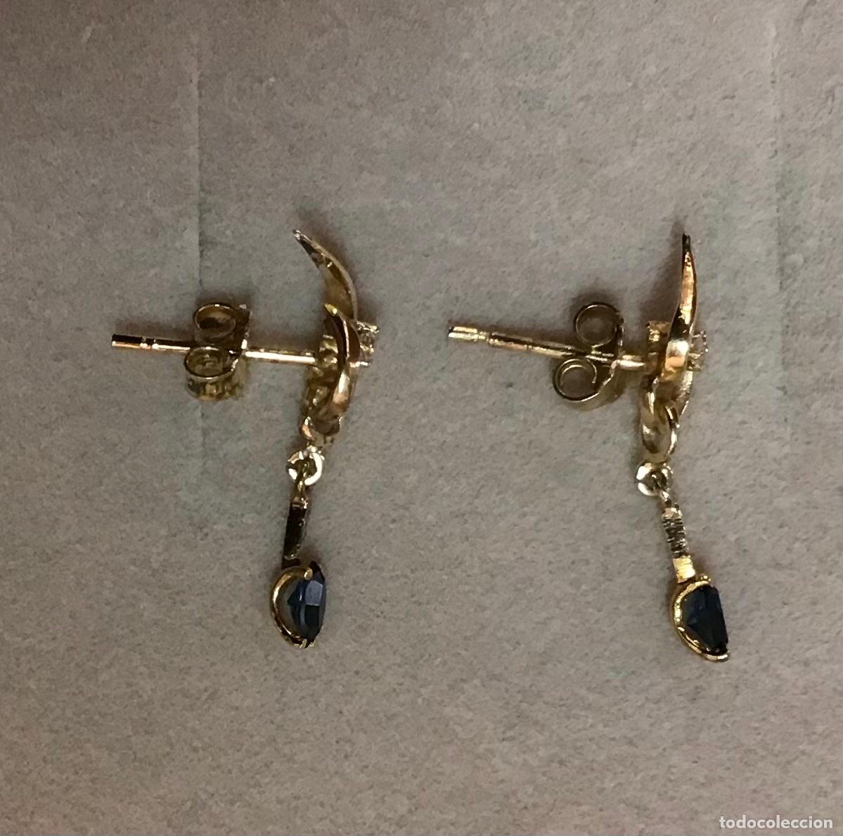 Joyeria: PENDIENTES DE PLATA DORADA Y CIRCONIOS - Foto 2
