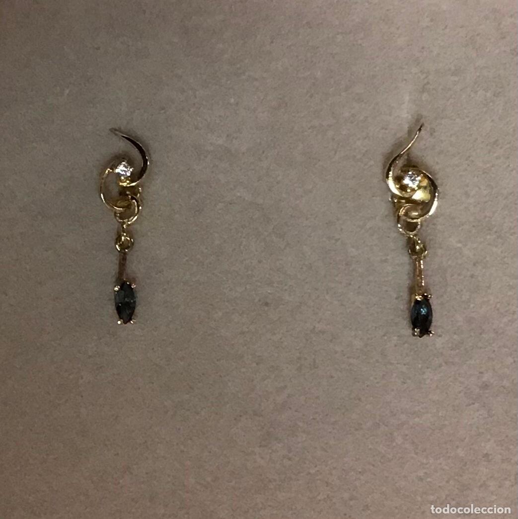Joyeria: PENDIENTES DE PLATA DORADA Y CIRCONIOS - Foto 1