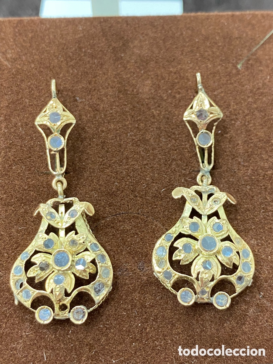 Joyeria: Pendientes antiguos de Oro - Foto 2