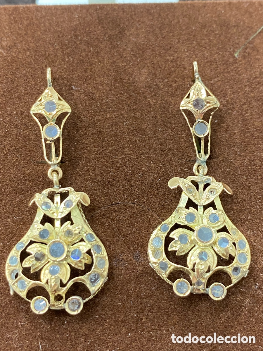 Joyeria: Pendientes antiguos de Oro - Foto 3