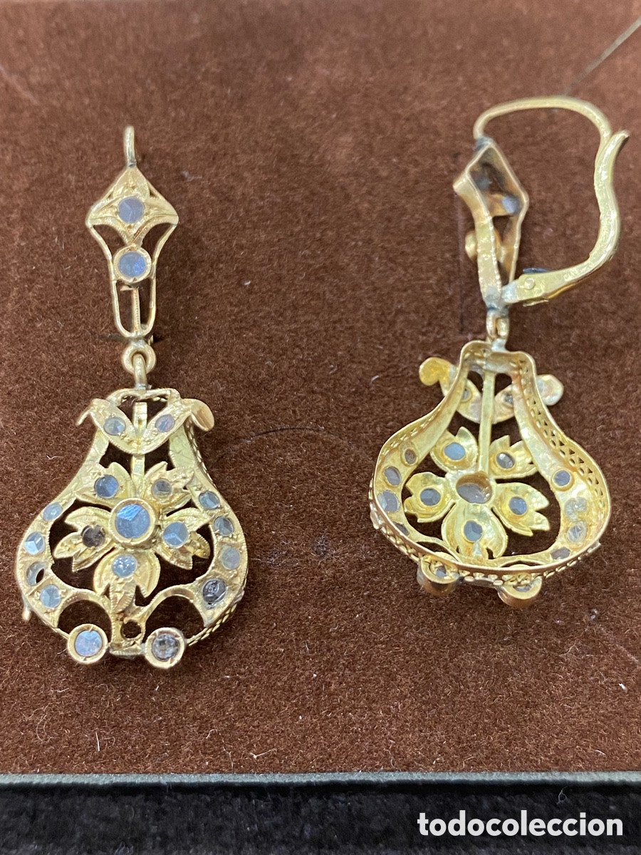 Joyeria: Pendientes antiguos de Oro - Foto 4